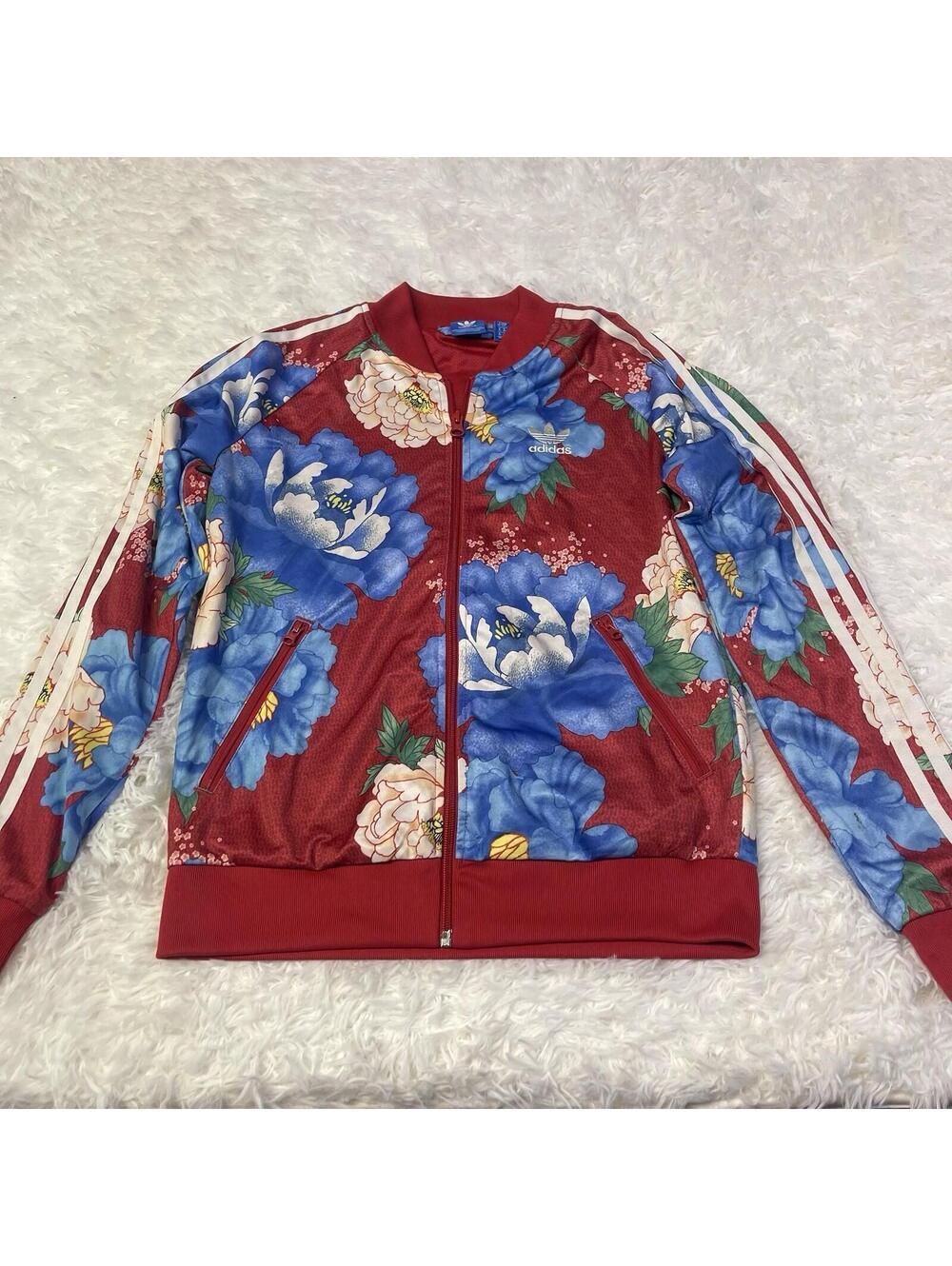 Adidas Originals Farm Rio Chita Floral Firebird Track Jacket Red Trefoil Women S